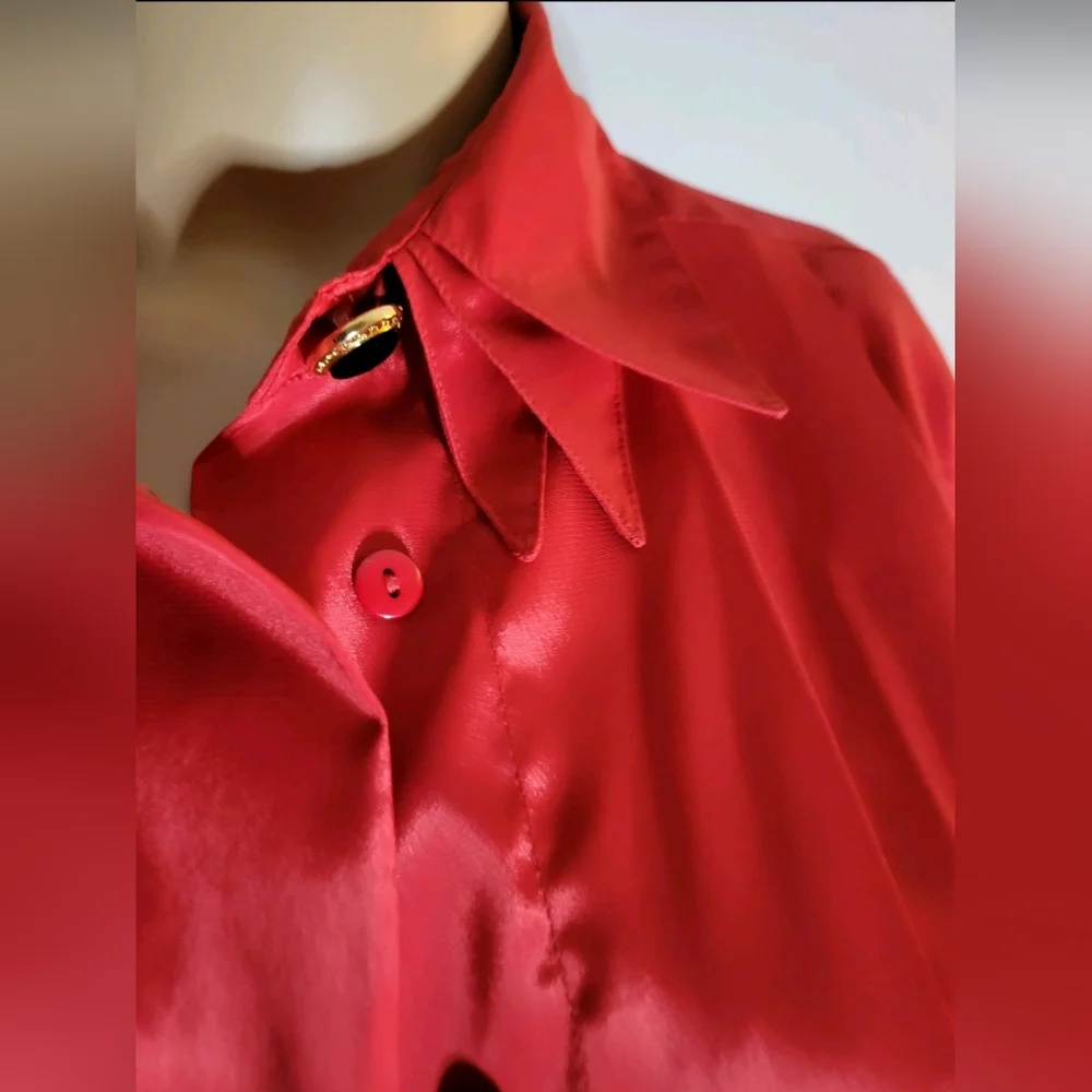 Vintage Yves St. Clair Triple Colar Shirt size 12 - Picture 2 of 5